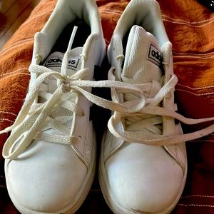 Kids white Adidas size 13, barely ever used.